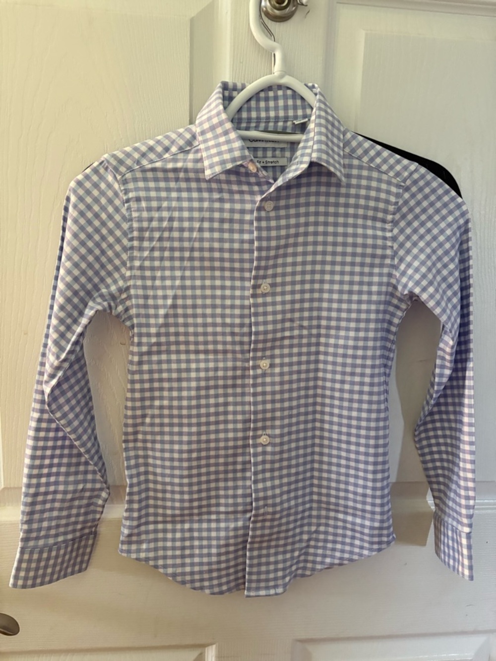 Light Purple Gingham Button-Up Shirt